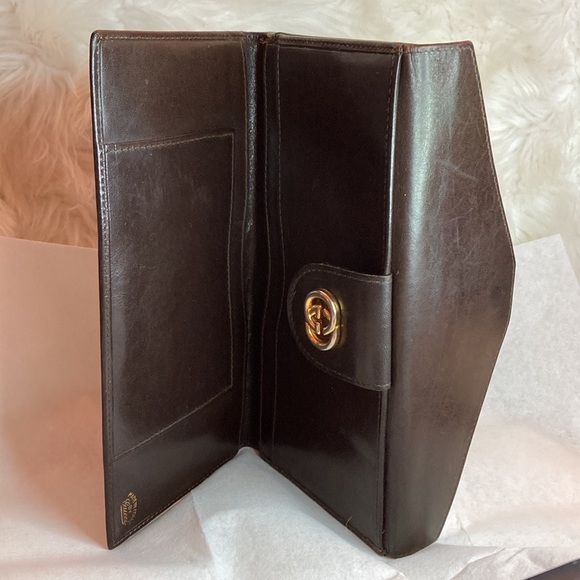 Gucci Vintage Sherry Line Leather Wallet Chocolate Brown - Picture 13 of 16